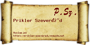 Prikler Szeveréd névjegykártya